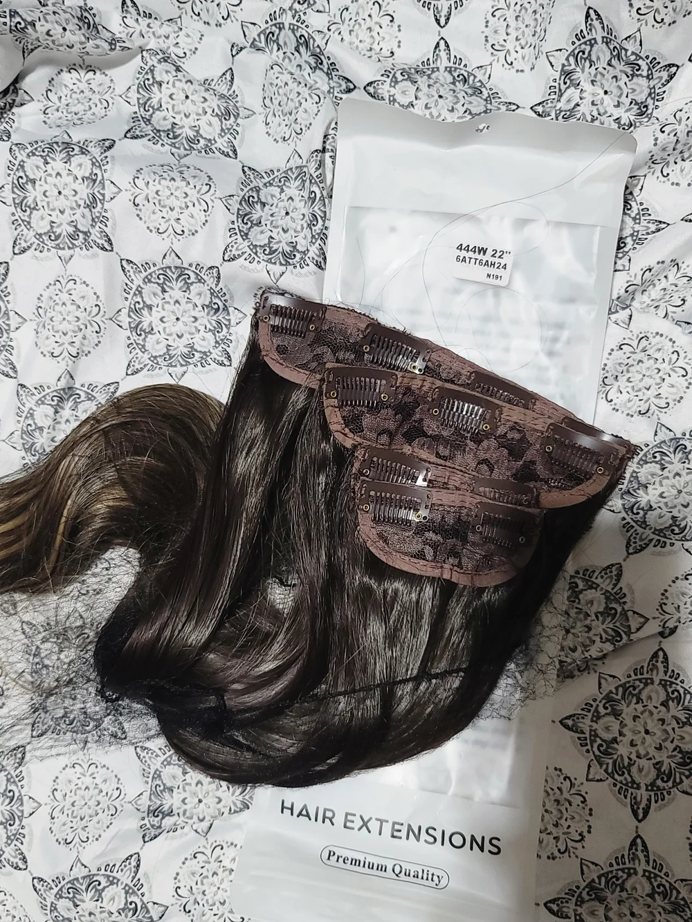 Dark Brown to Light Brown Ombre Clip-In Hair Extension - Women Hair